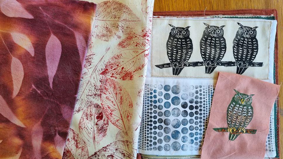Printing on fabric samples and folding and unfolding fabric Creative